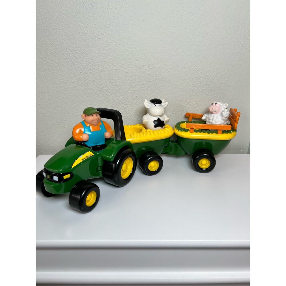 John Deere Animal Sounds Hayride with 3 Figures Tested Works